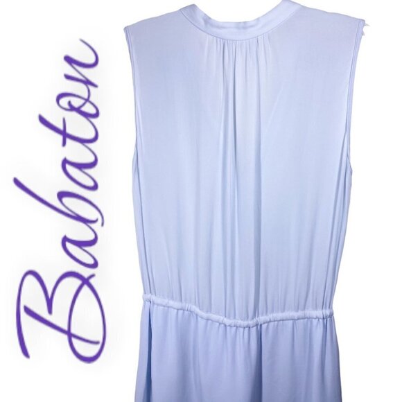BABATON Benedict 100% Silk Mini Dress in Baby Blue, Size XS - Picture 5 of 10